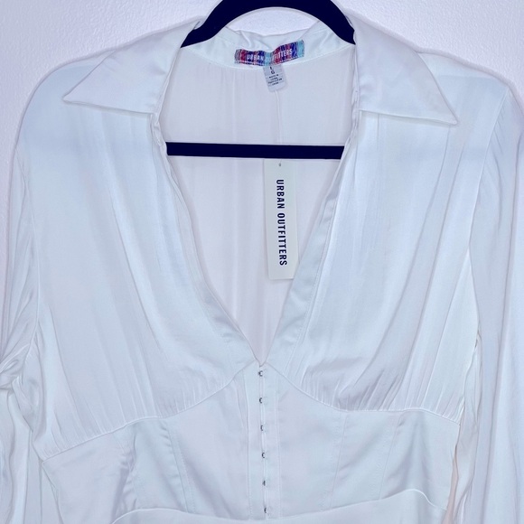 T1-Urban outfitters, White dress -Sz L NWT - Picture 3 of 6